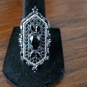 925 S.S. BLACK SPINEL RING